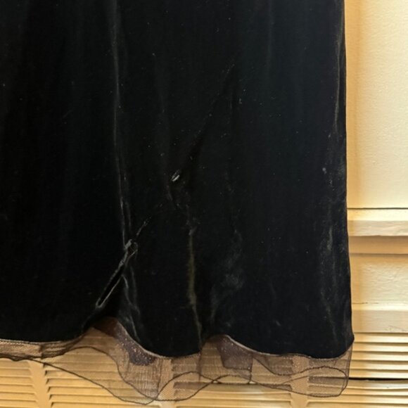 Vintage Y2K Bergdorf Goodman Rosa Nichols Silk Blend Velvet Maxi Slip Dress S - Picture 9 of 16